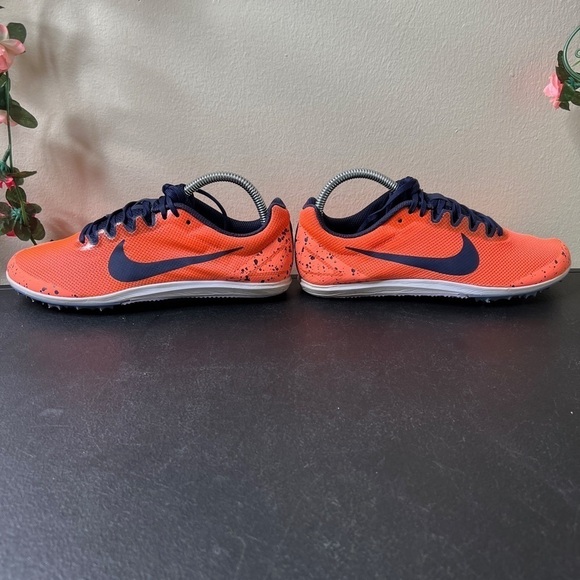 🌹 NIKE Zoom Rival D 10 Track Spikes US Women's Sz 7.5 Bright Mango Running - Picture 11 of 16